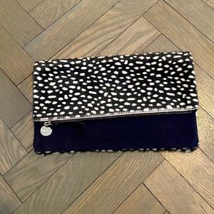 Clare V Calf Hair Fold Over Clutch